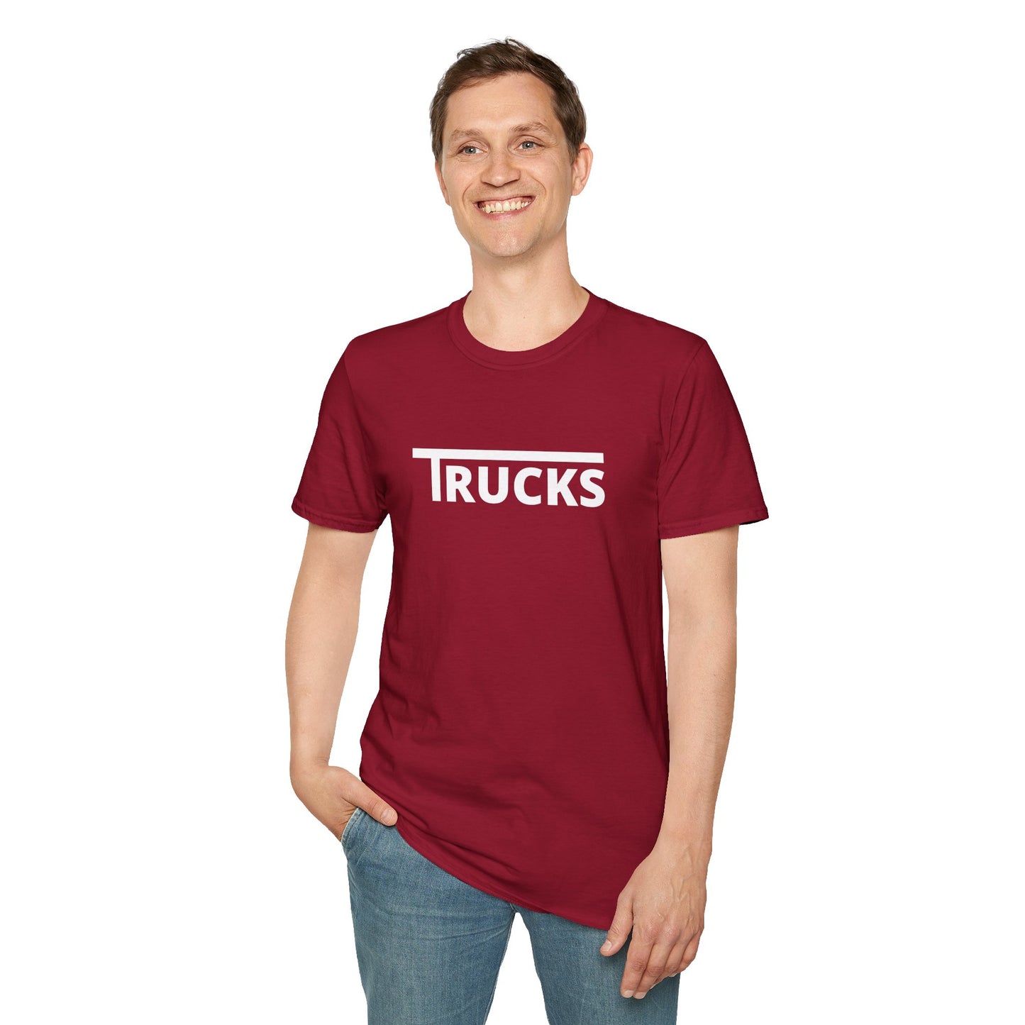 Trucks t shirt white print