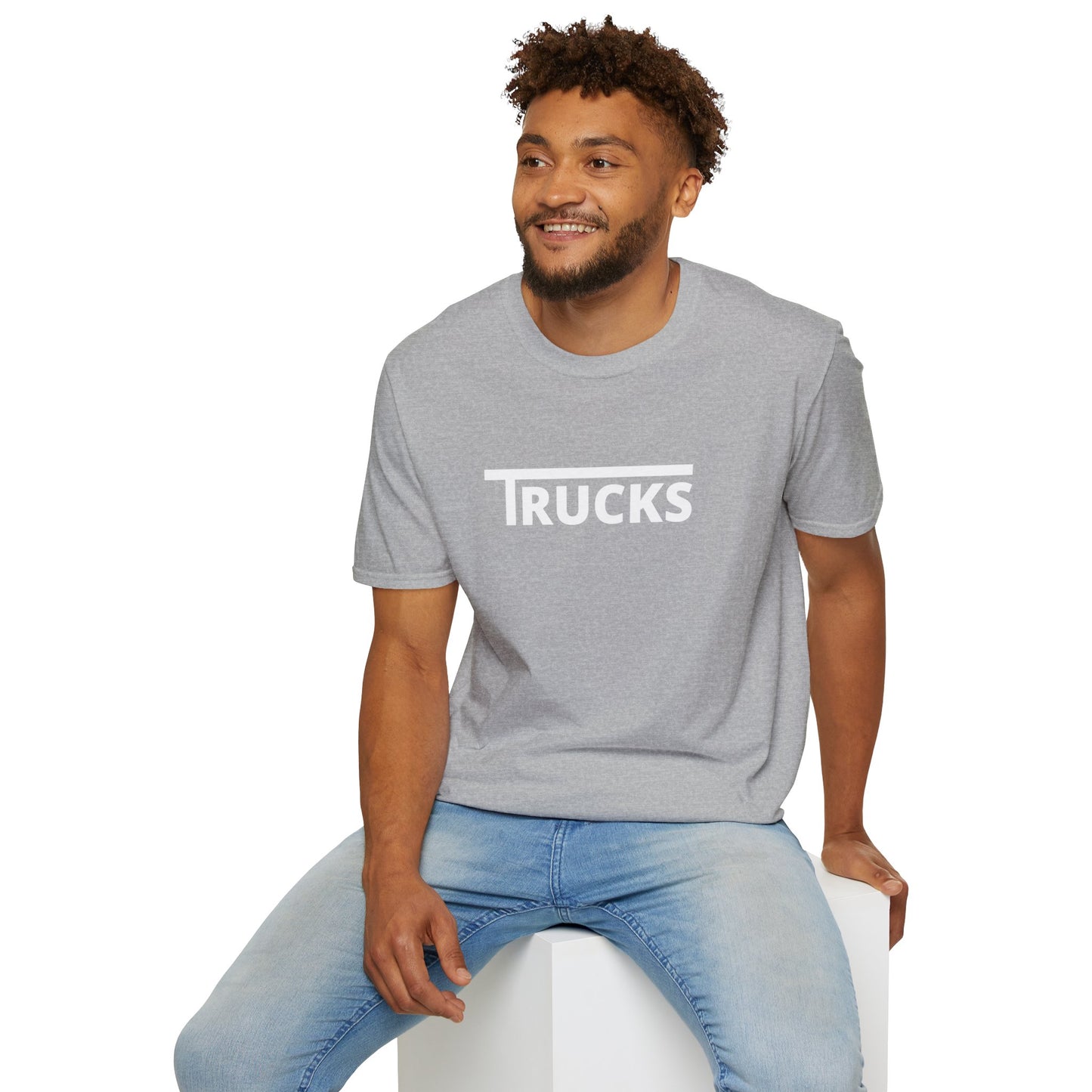 Trucks t shirt white print