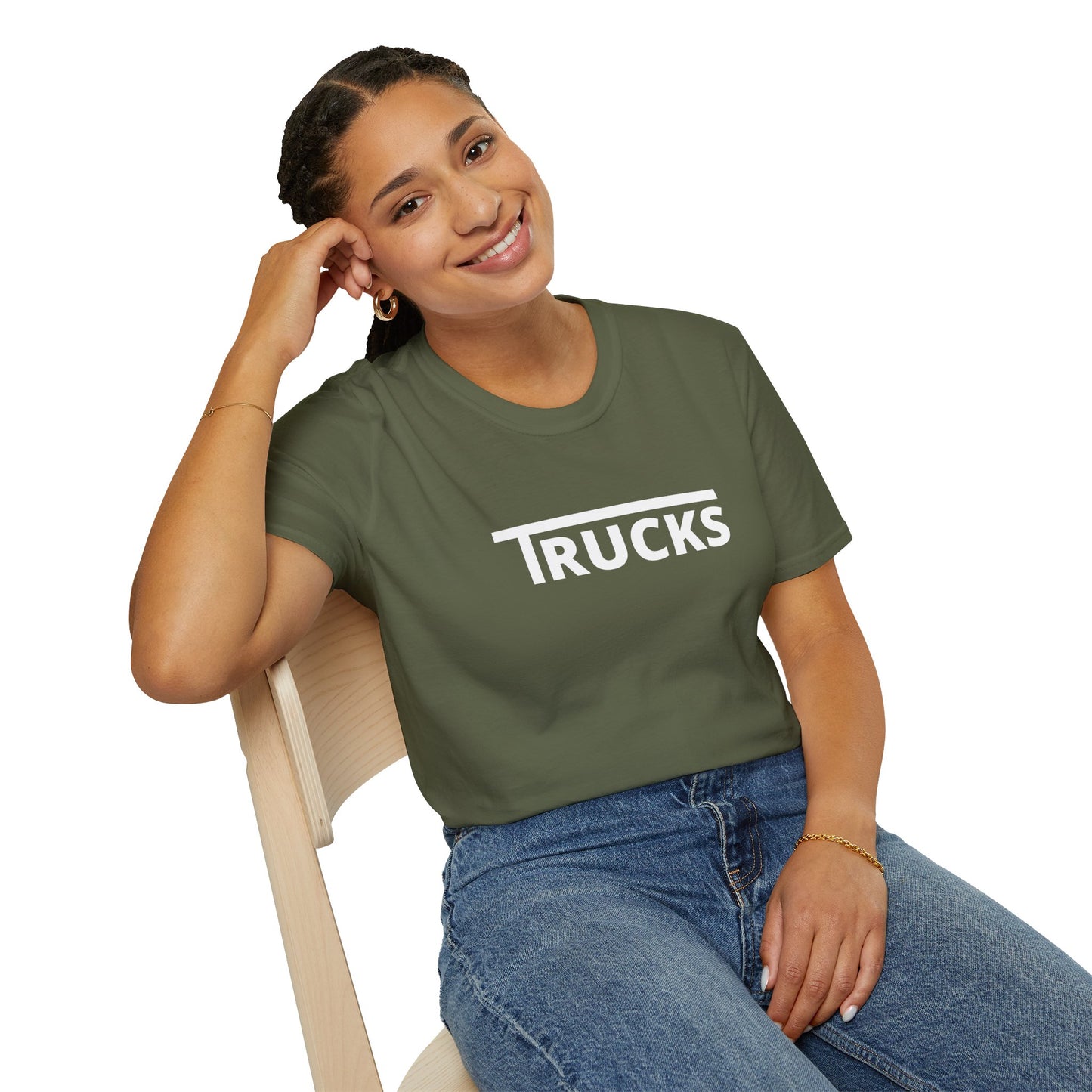 Trucks t shirt white print