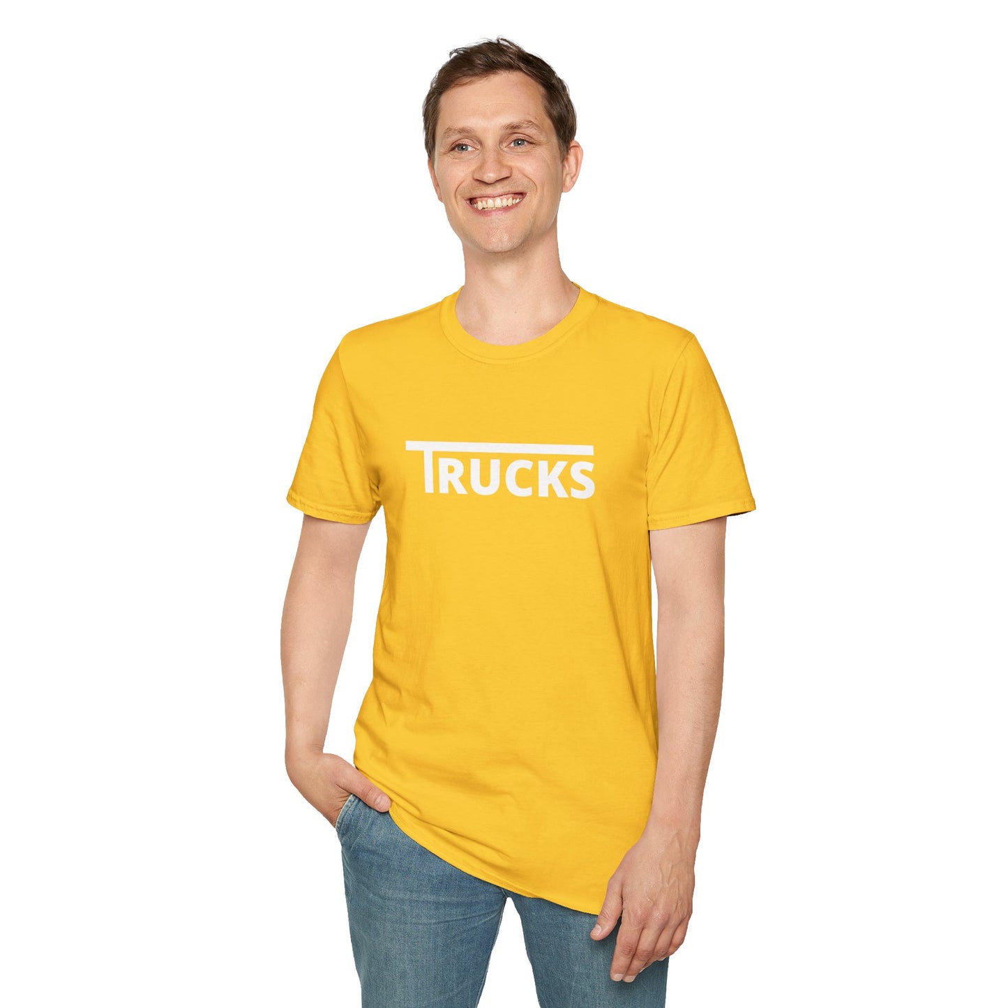 Trucks t shirt white print