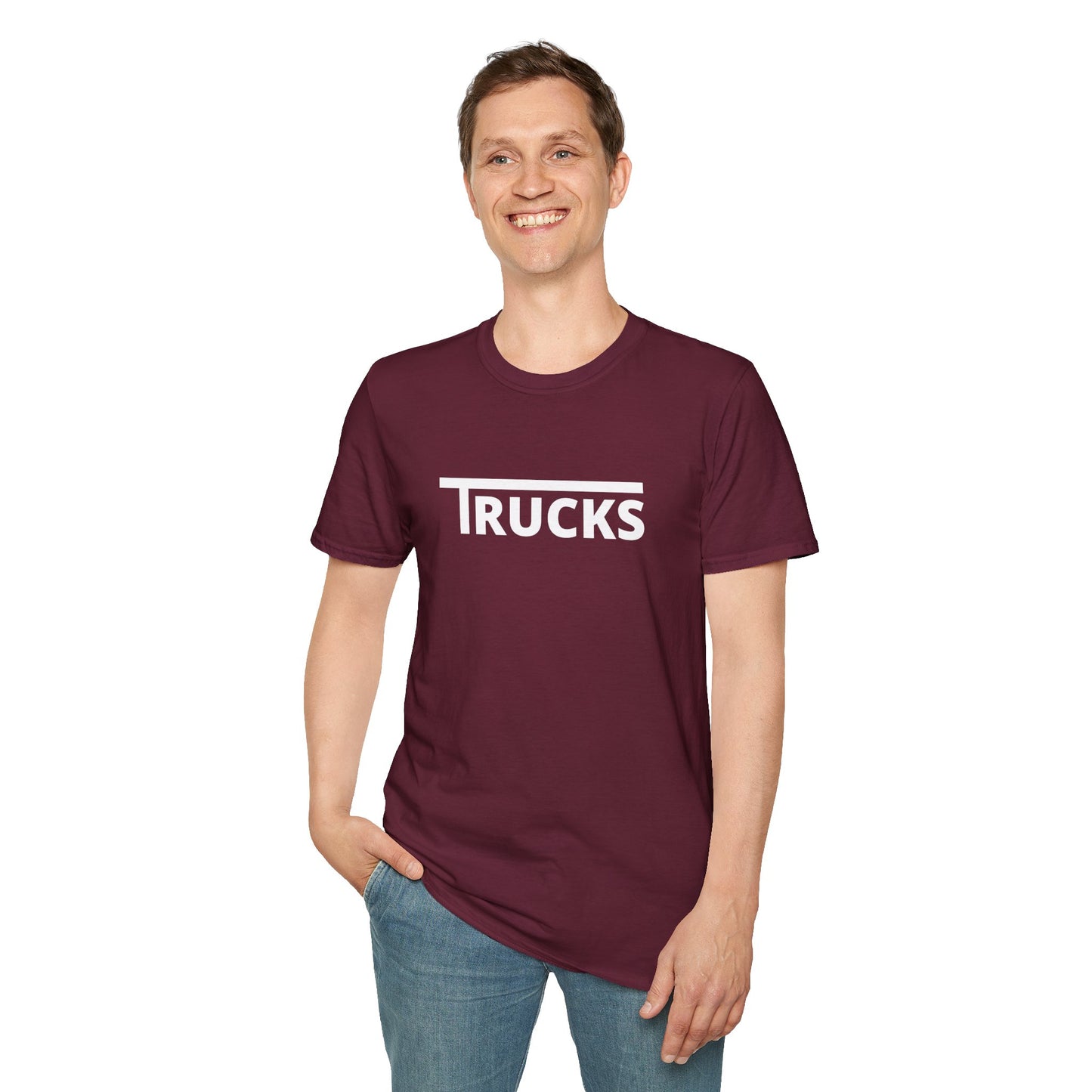 Trucks t shirt white print
