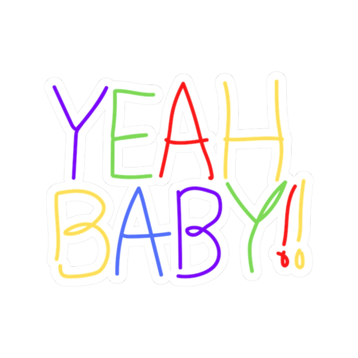 TMFS "Yeah Baby!!"  Sticker - Fun Laptop & Decor Decals