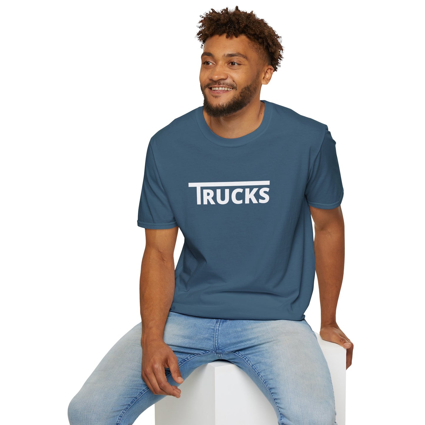 Trucks t shirt white print