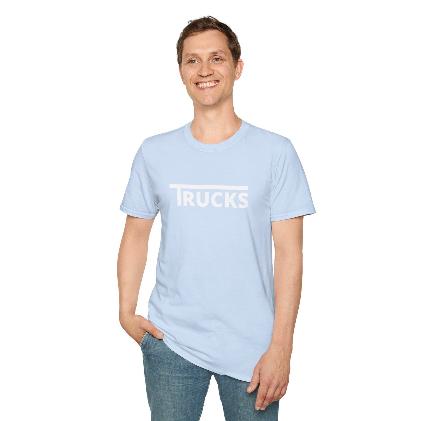 Trucks t shirt white print