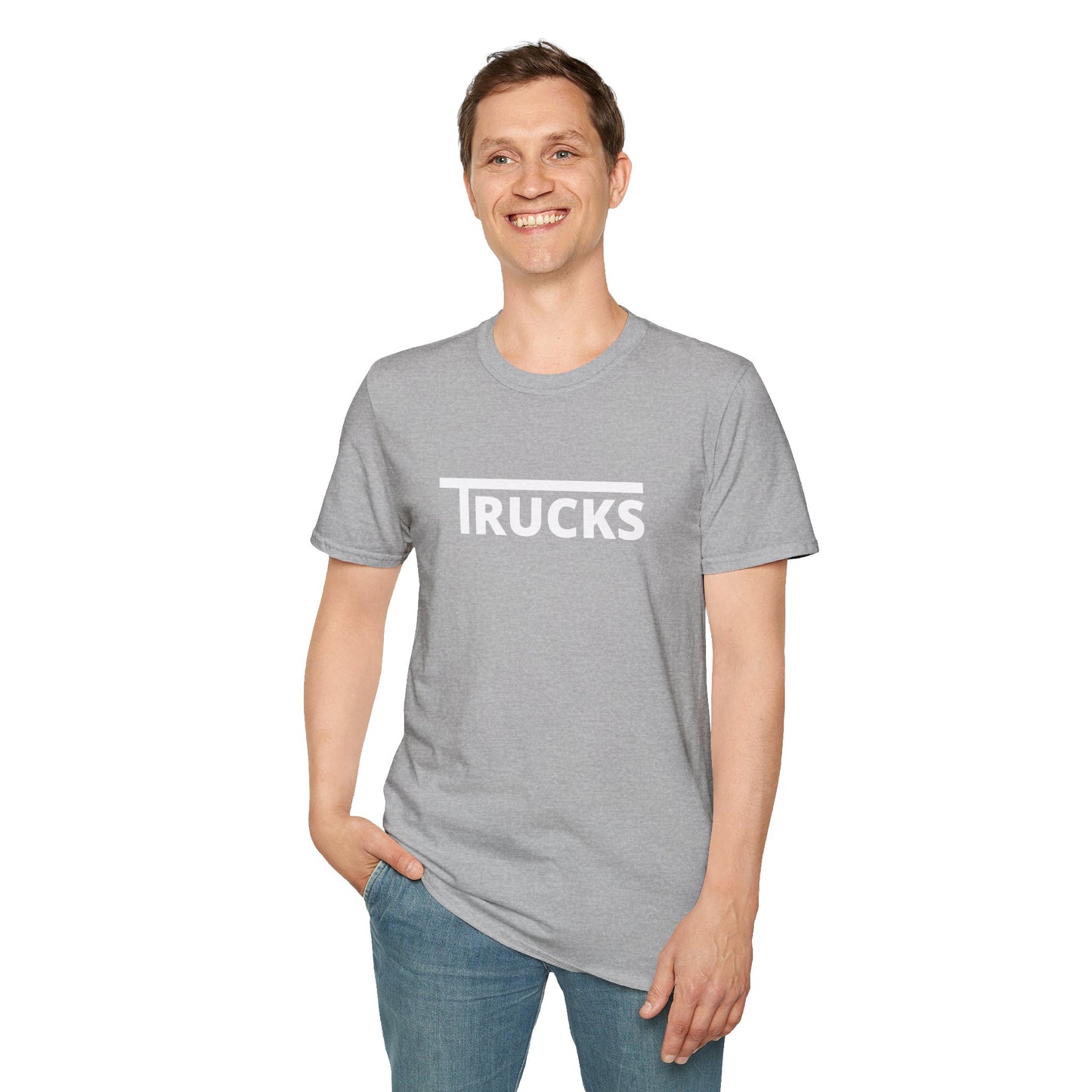Trucks t shirt white print
